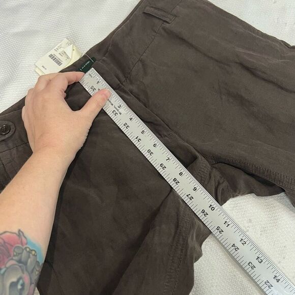 J.‎ Crew Espresso Brown City Fit Linen Silk Blend Career Pants 4 NWT Women’s - Picture 9 of 10